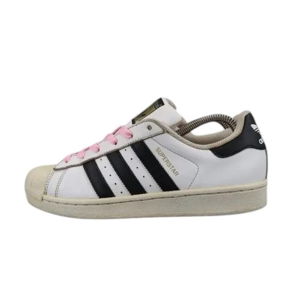 Adidas Shoes Kids 7 Sneakers Superstar Lifestyle Classic White Black Casual Low - Picture 4 of 14
